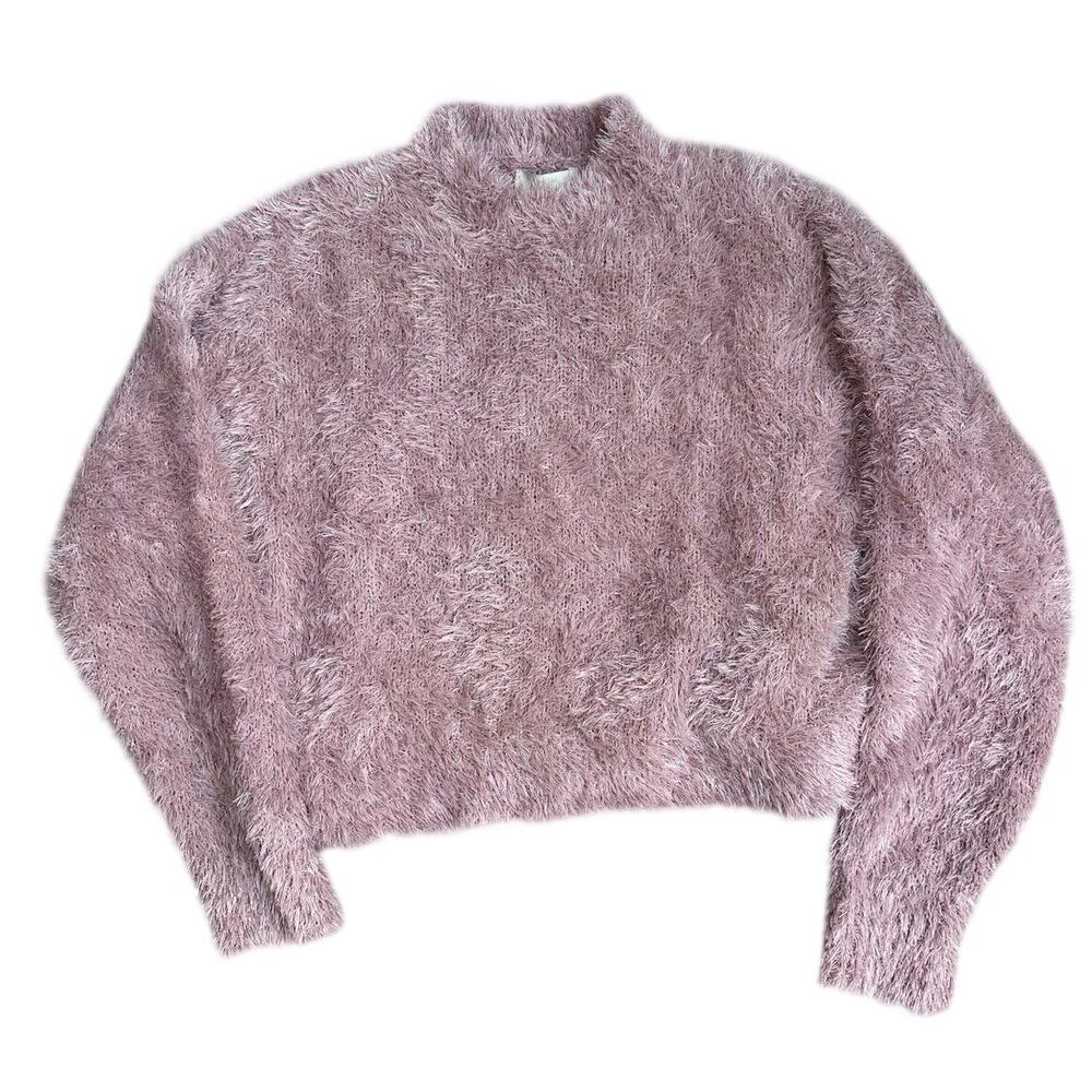 Pinch Fuzzy and Sparkly Eyelash Sweater, Pink, Size Small, NWT